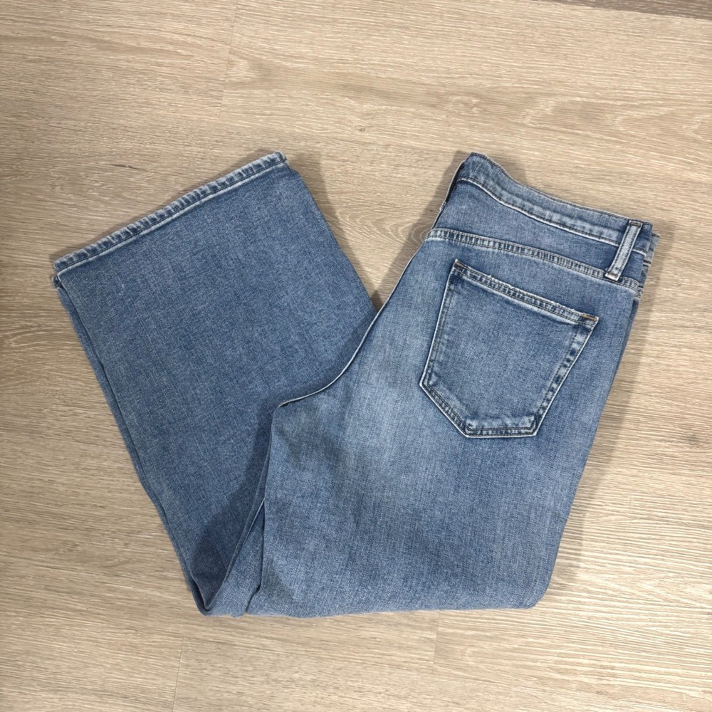 Silver‎ Jeans Go Wide Crop Womens W34 L26 Blue High Rise Wide Leg Denim Jeans